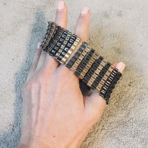 Two tone stretchy bracelet